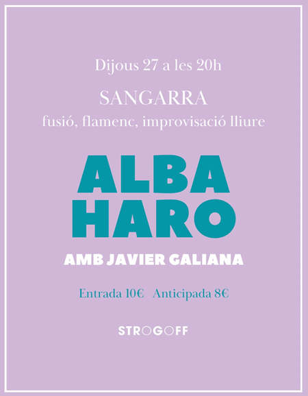 Poster Sangarra Alba Haro with Javier Galiana