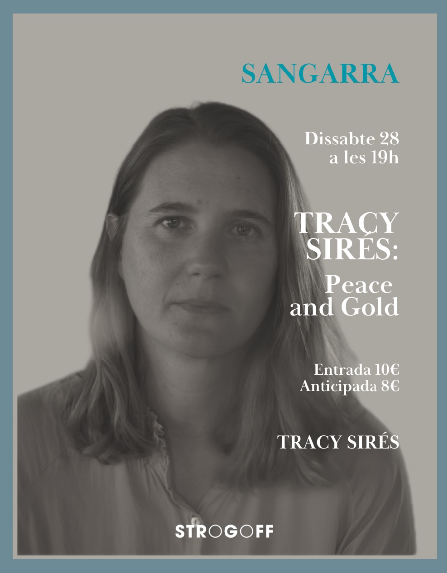 Cartell SANGARRA 'Peace and gold' amb Tracy Sirés