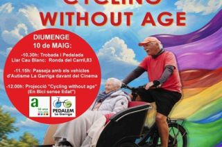 Cartell de la pel·lícula 'Cycling without age' i detall activitats relacionades