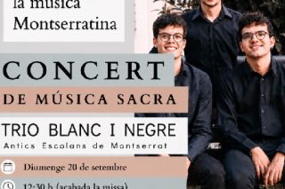 Cartell Concert de música sacra Trio Blanc i Negre