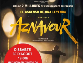 Affiche de Monsieur Aznavor et performance de Miguel Comamala