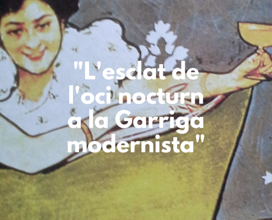 il·lustració de dona modernista en situació d'oci