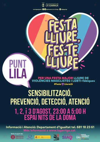 Cartell horari punt lila