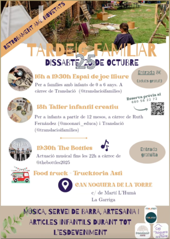 Cartell d'activitats 25 d'octubre a Can Noguera de la Torre