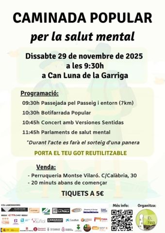 Cartel Caminada popular per la salut mental