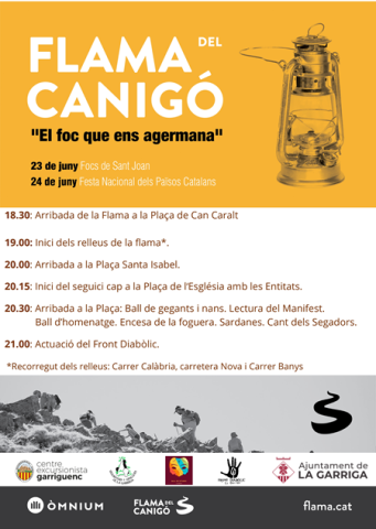 Cartell Arribada de la Flama del Canigó