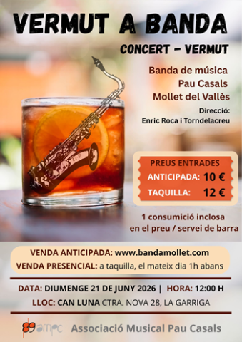 Cartell concert-vermut 'Vermut a banda'