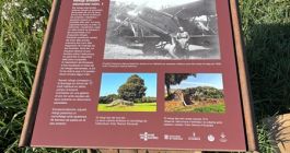 Imatge de la nova senyalització del Camp d'Aviació de Rosanes