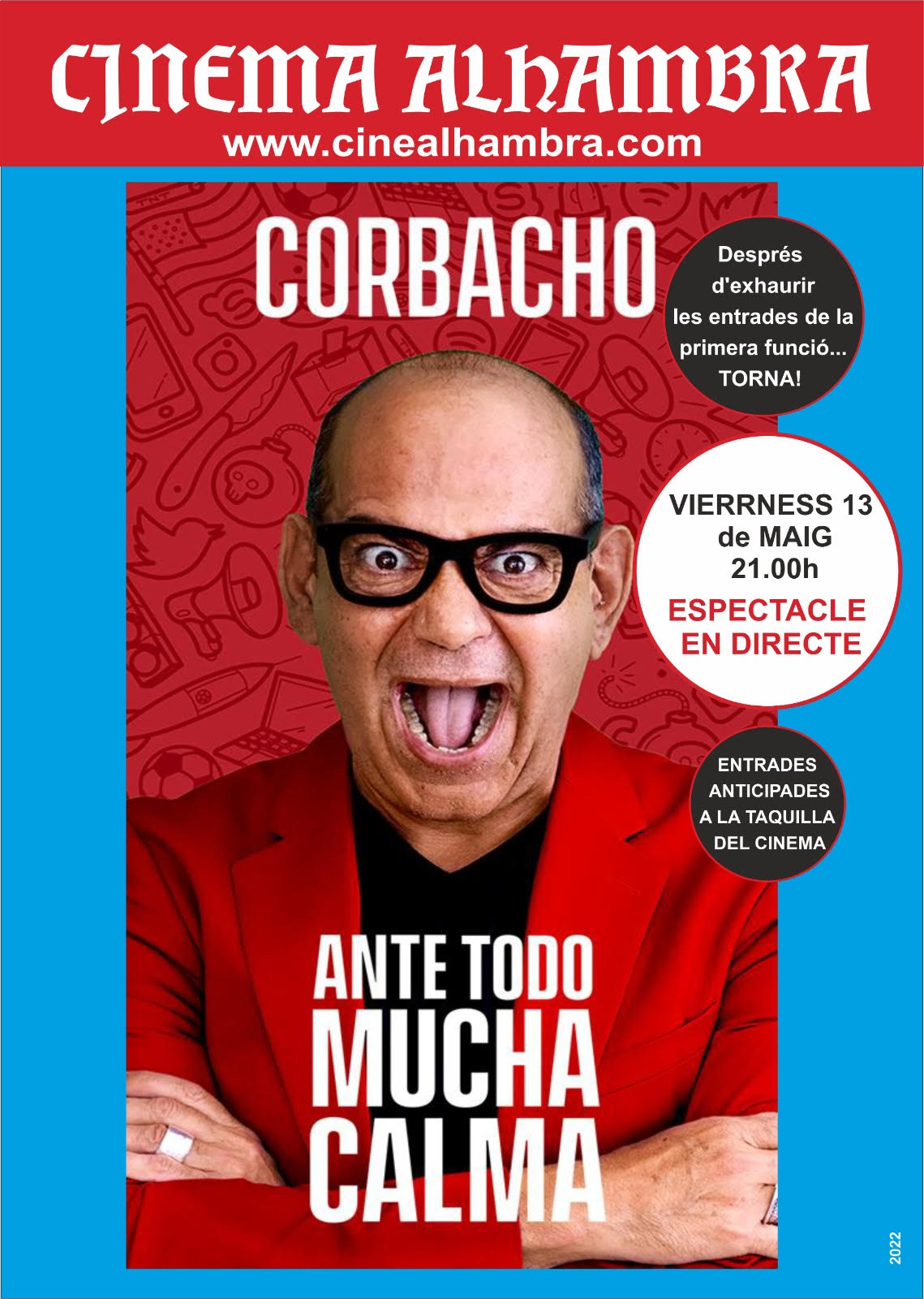 Cartell de Corbacho "Ante todo mucha calma"