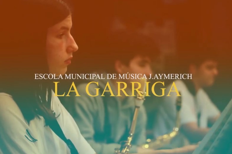 Cartel de la Escuela Municipal de Música Josep Aymerich