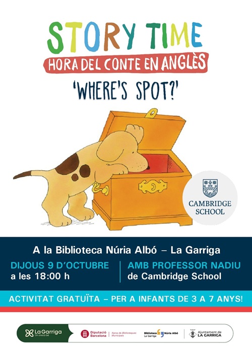 HORA DEL CUENTO EN INGLÉS: 'Where's Spot?'