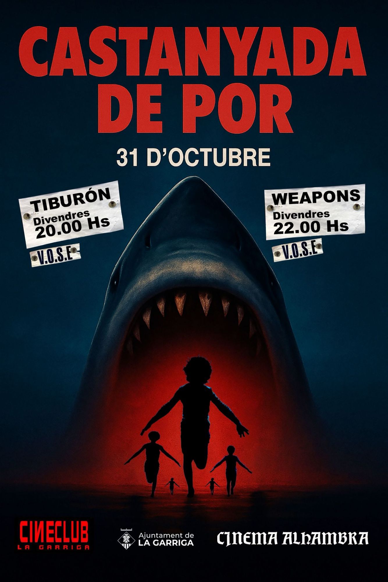 Cartel Castañada de miedo 2025