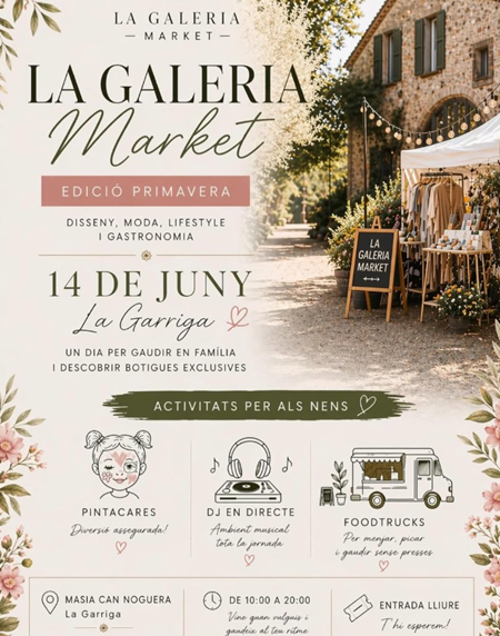 Cartell del mercat de primavera: La Galeria Market
