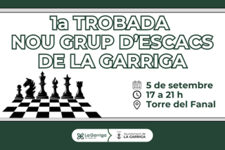 Cartell "1a trobada del grup d'escacs"