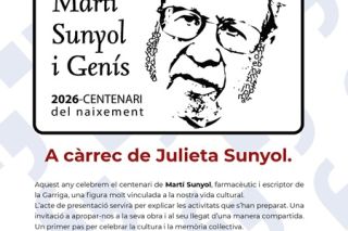 Cartell de la presentació dels actes del centenari Sunyol