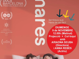 Cartel proyección + coloquio 'Mares'