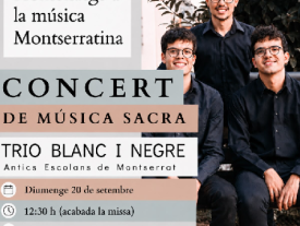 Cartell Concert de música sacra Trio Blanc i Negre