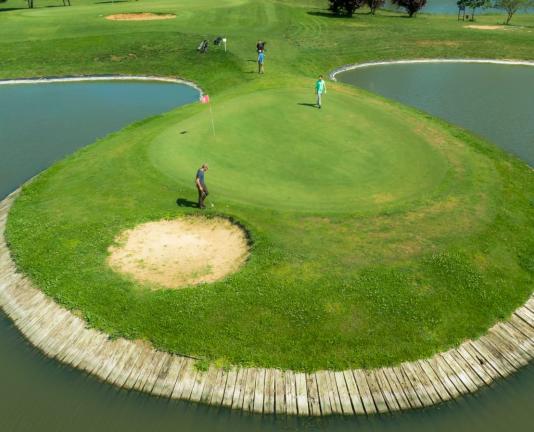 View of the golf course from the air