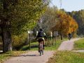 Ciclista per carril bici