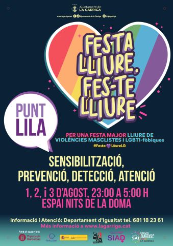 Cartell horari punt lila