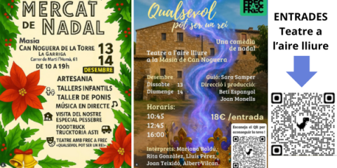 Cartell activitats al Mercat de Nadal de Can Noguera de la Torre