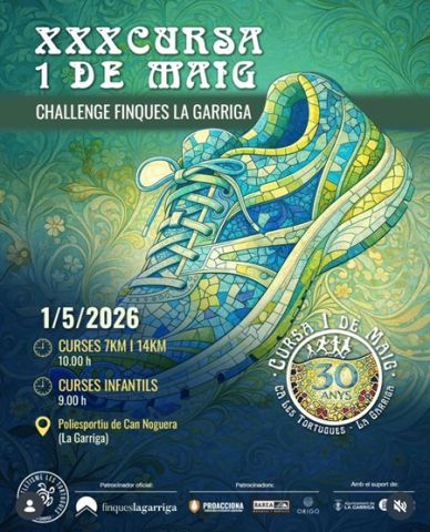 Cartell informatiu XXX Cursa 1 de maig 