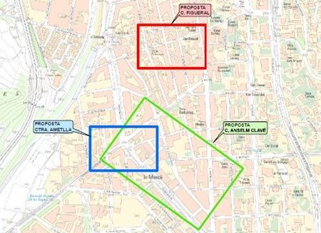 Plànol de les obres a la xarxa aigua