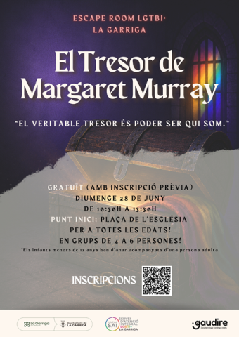 Cartell Escape room 'El tresor de Margaret Murray'