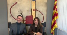 Alcaldessa de la Garriga, Meritxell Budó i el president de l'Associació de Viles Termals de Catalunya, Isidre Pineda