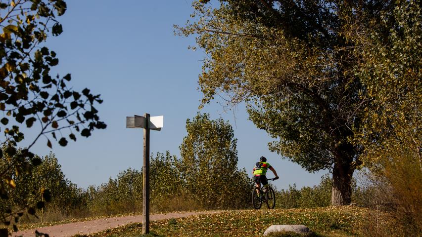 Carril bici al sender de Rosanes